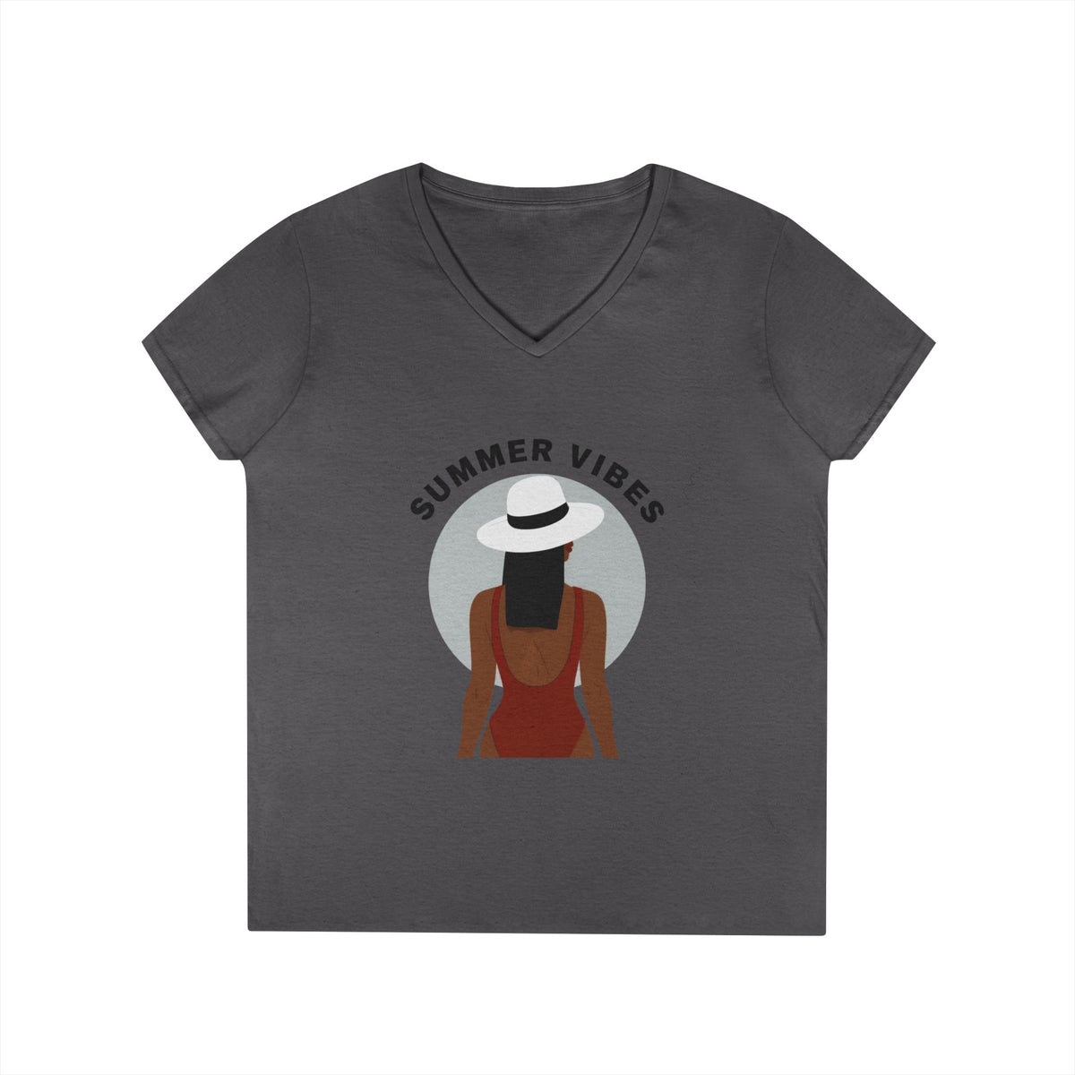 Summer Vibes Ladies' V-Neck T-Shirt
