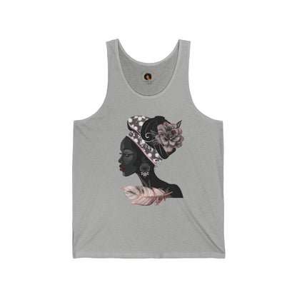 Queen Feather Jersey Tank - Graphic Tee for Everyday Wear