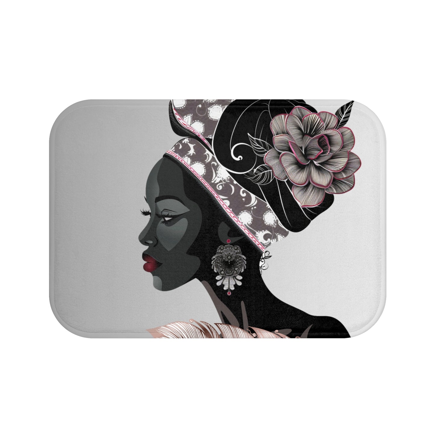 Queen Feather Bath Mat