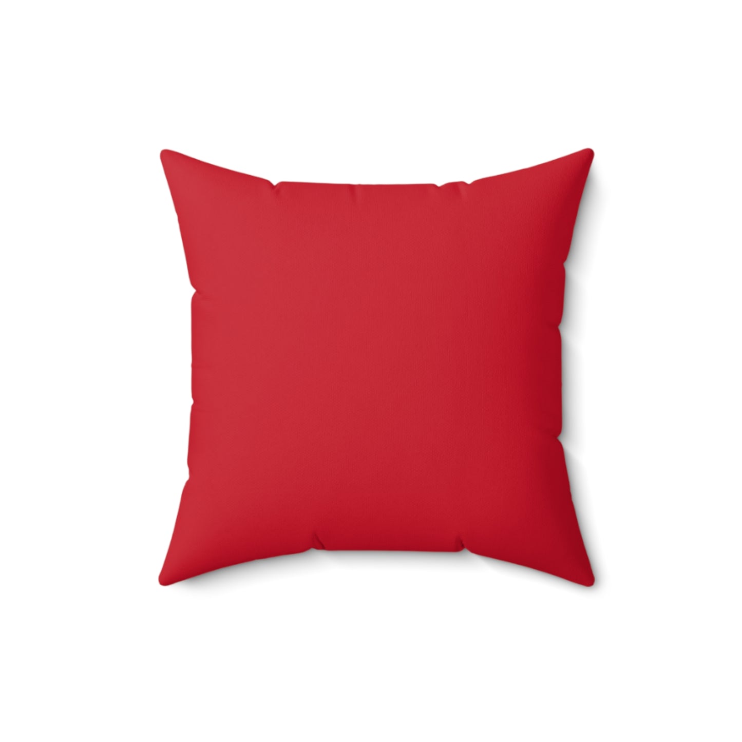 Black Santa-Spun Polyester Square Pillow (Dk Red)