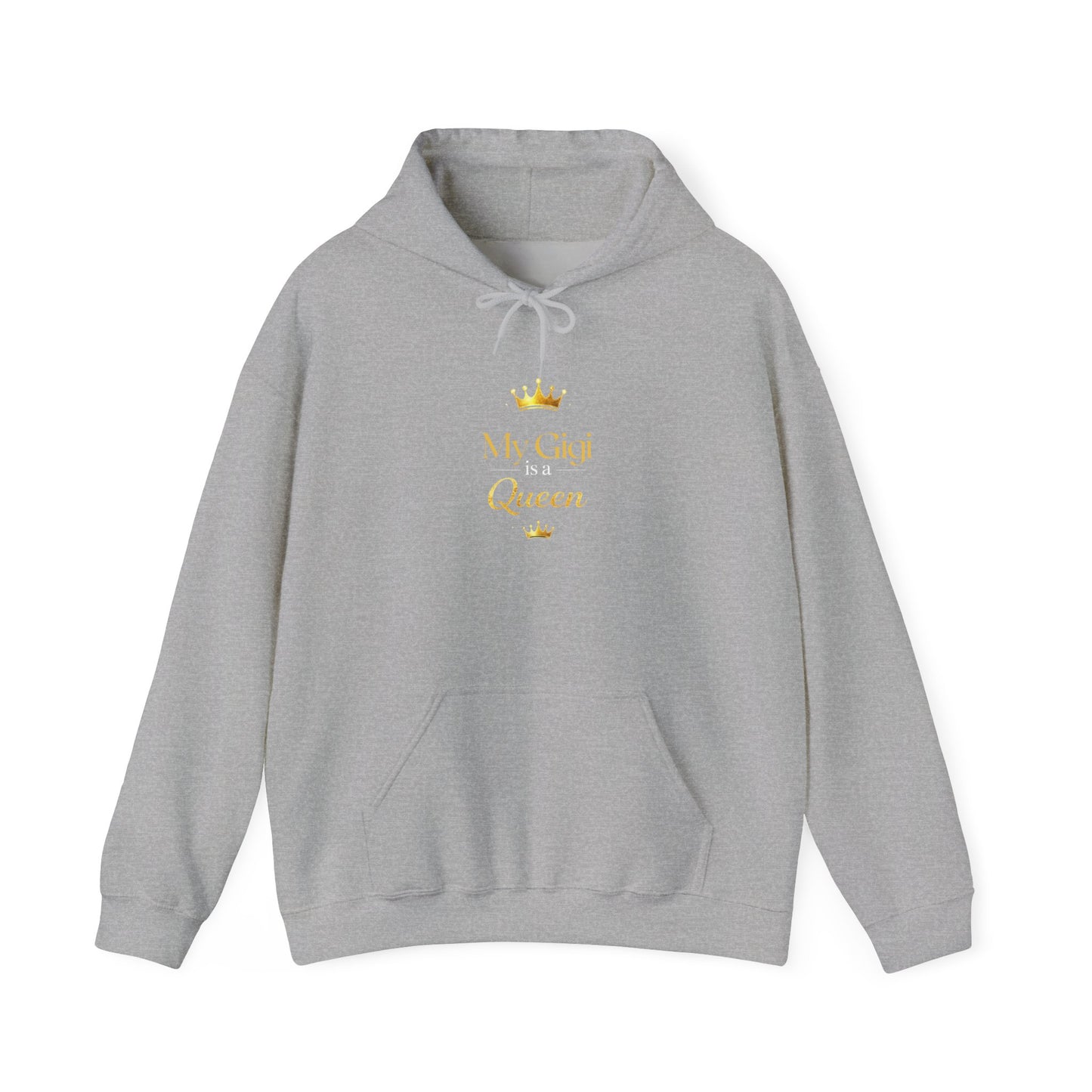 Queen Gigi Hoodie - "My Gigi is a Queen" Gold Crown Sweatshirt for Grandmothers