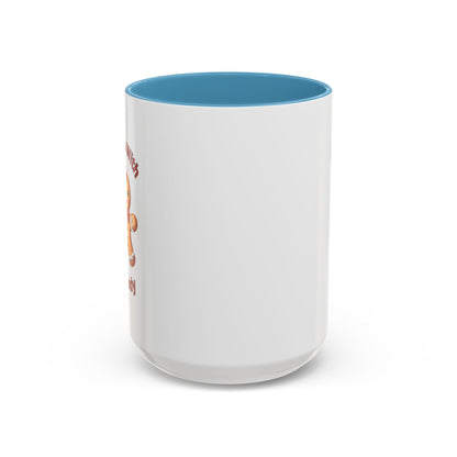 Hottie With A Body 2-Accent Coffee Mug (11, 15oz) (Red)