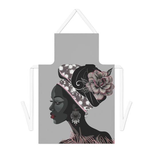 Feather Queen Apron with Floral Design - Perfect for Cooks and Bakers