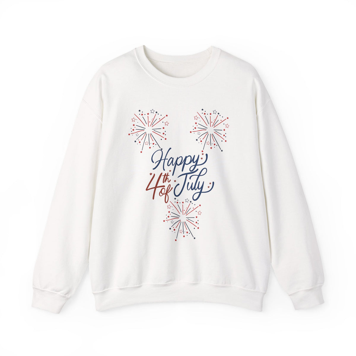 "Happy 4th of July" Fireworks Crewneck Sweatshirt