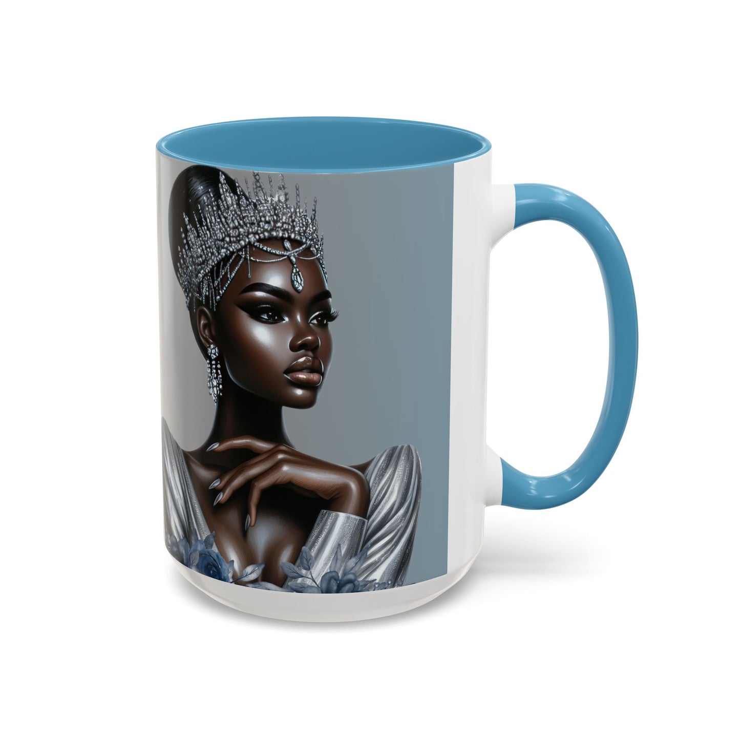 Queen Silver Accent Coffee Mug - 11 & 15oz