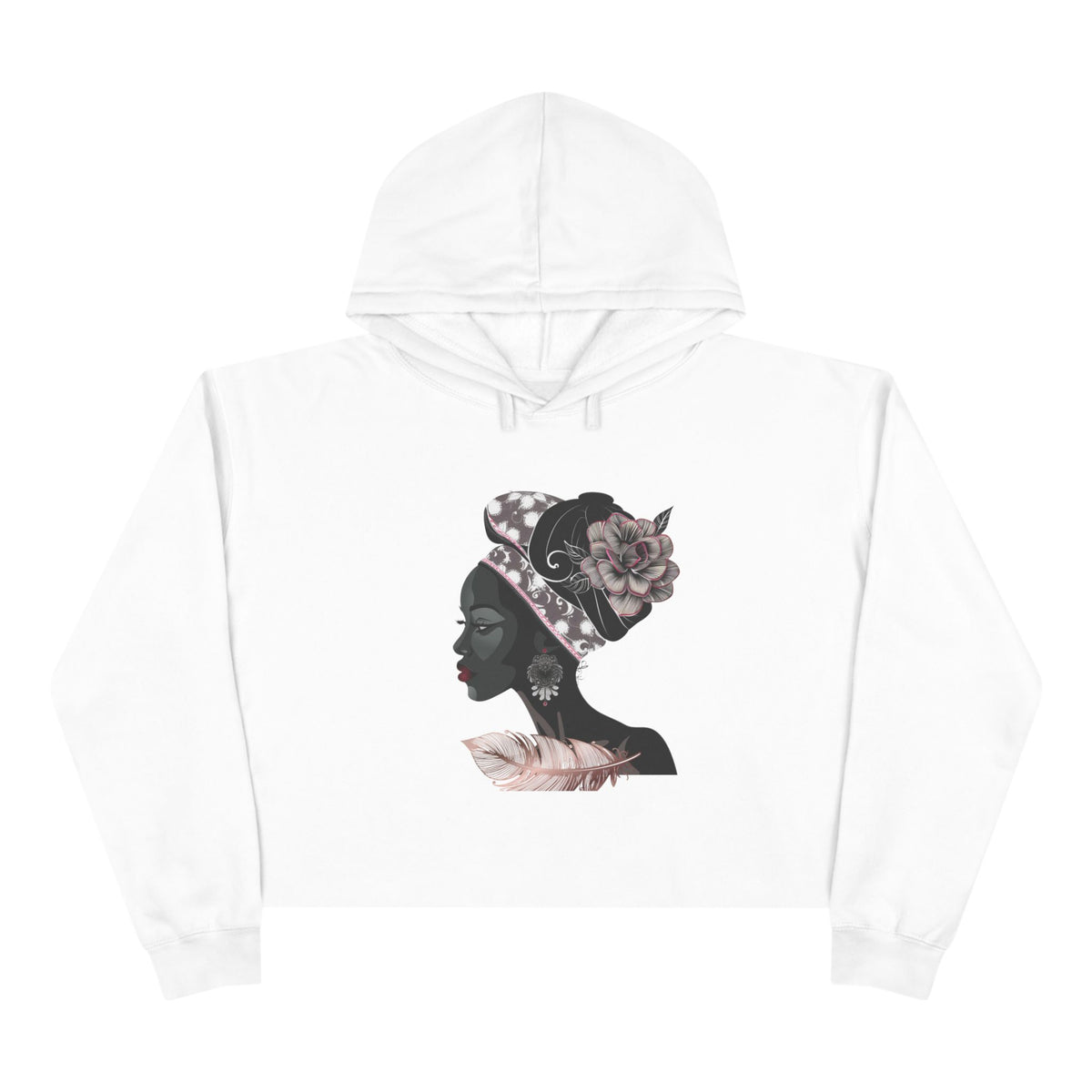 Queen Feather Crop Hoodie