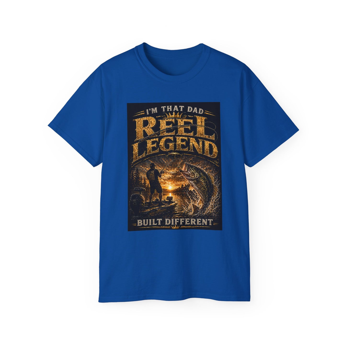 "I'm That Dad, Reel Legend" Graphic Tee-Fishing Dad T-Shirt