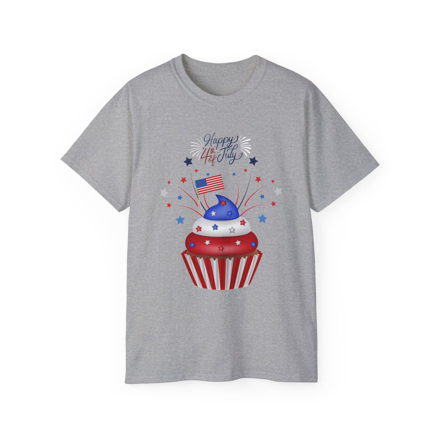 4th of July Cupcake T-Shirt — Happy 4th USA Patriotic Tee