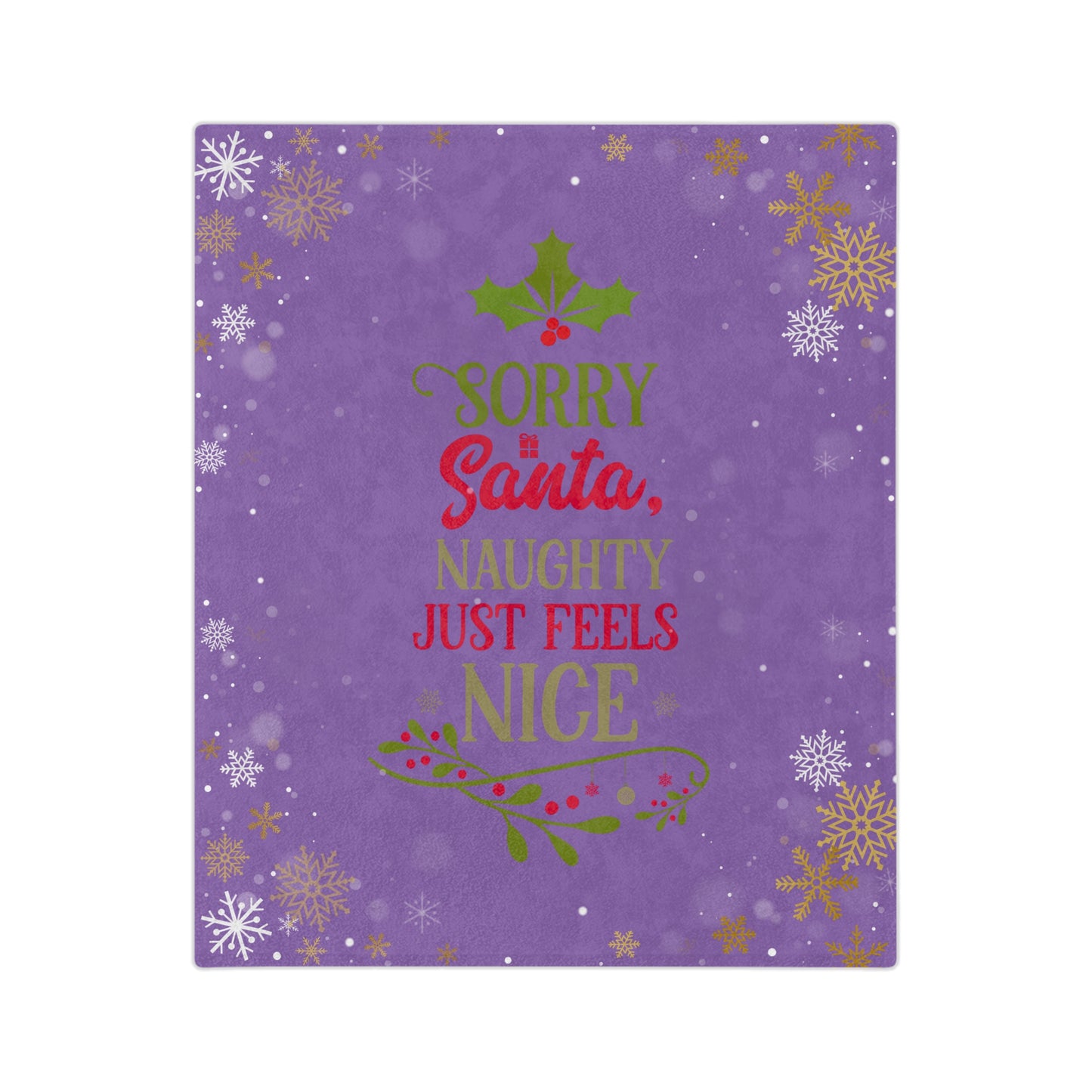 Naughty Feels Nice 2-Velveteen Microfiber Blanket (Lt Purple)