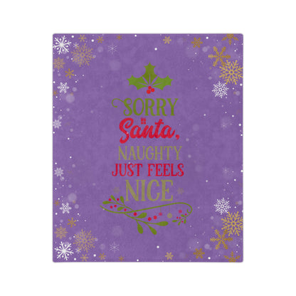 Naughty Feels Nice 2-Velveteen Microfiber Blanket (Lt Purple)