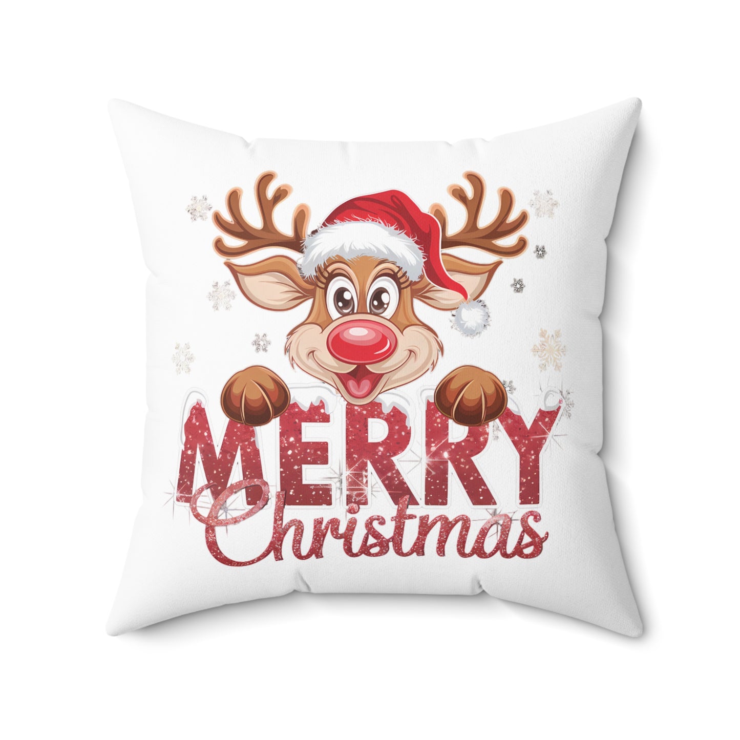 Merry Christmas Reindeer-White