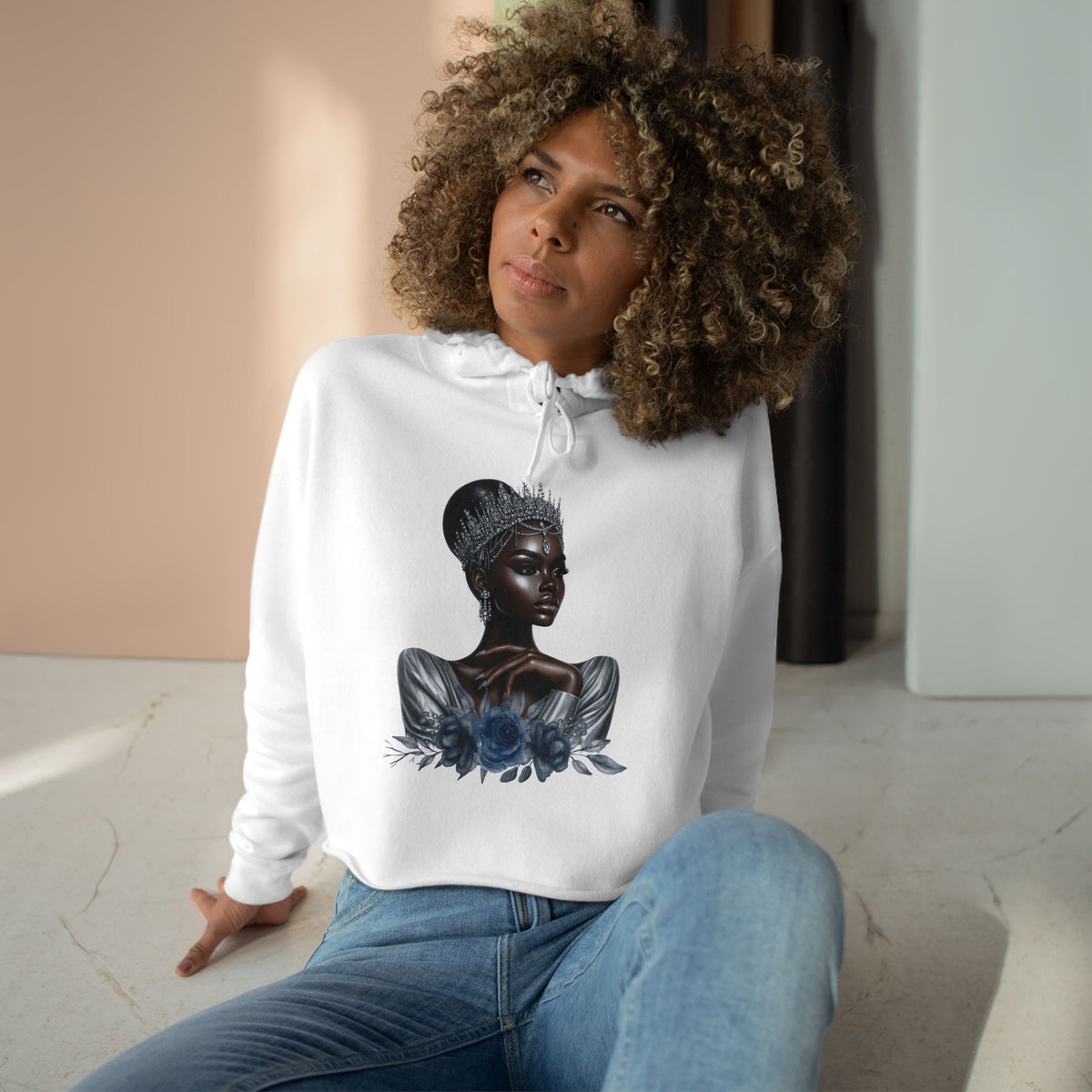 Princess Silver Crop Hoodie