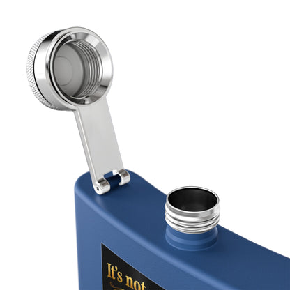 "It's Not a Dad Bod... It's a Father Figure" Stainless Steel 6 oz Pocket Hip Flask