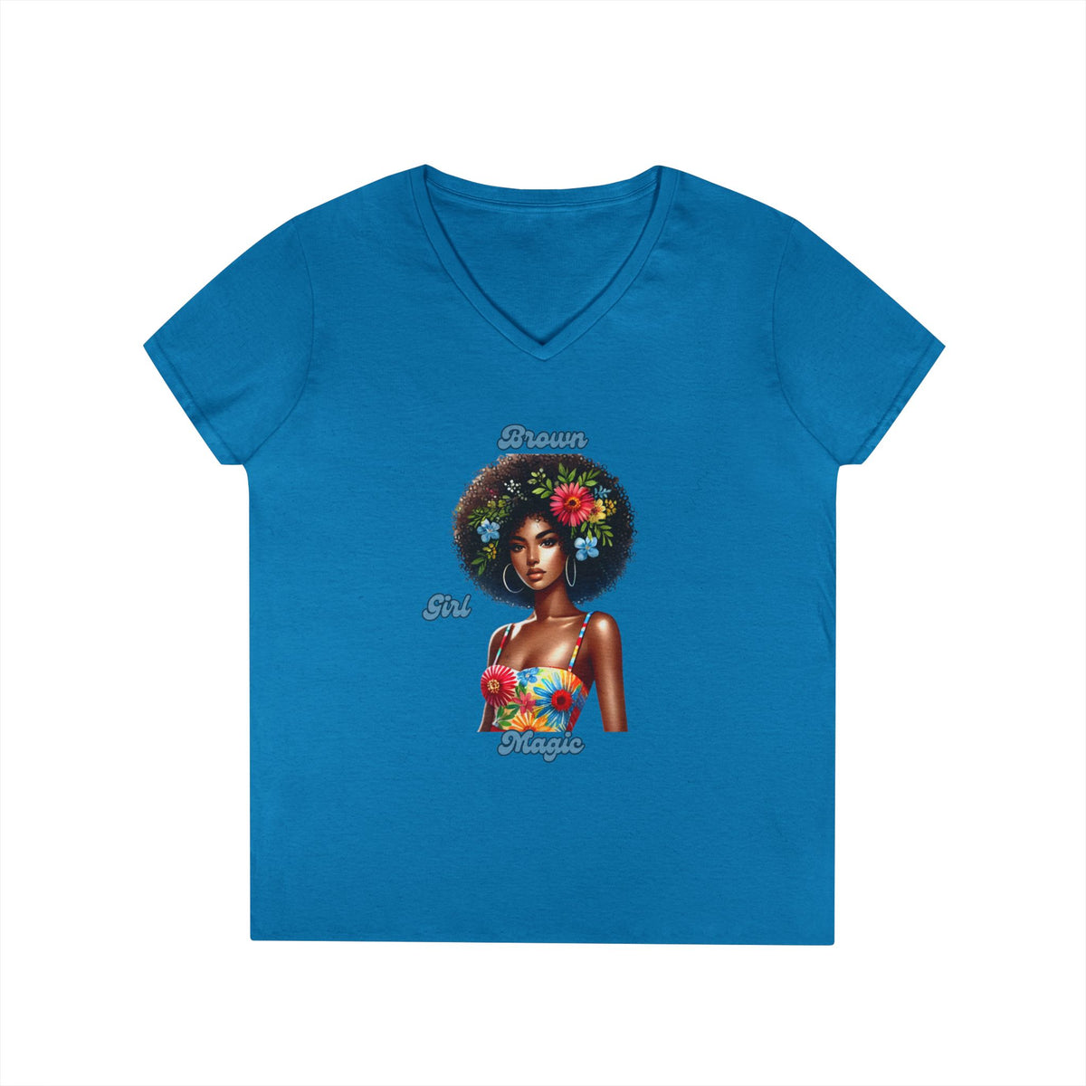 Brown Girl Magic Graphic Tee - V-Neck