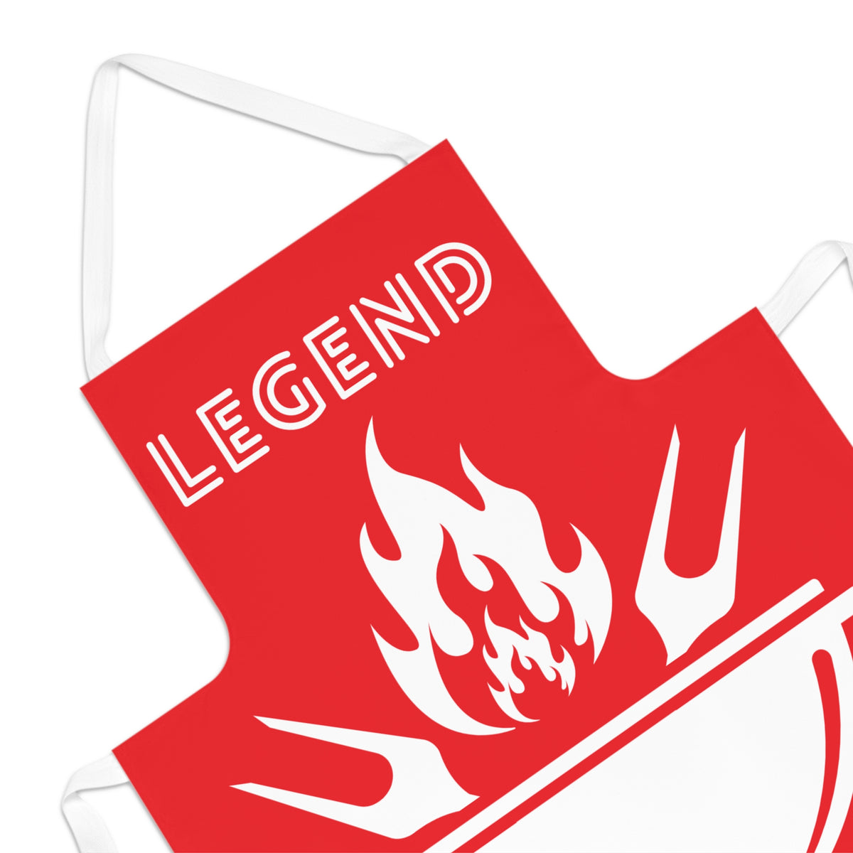 Legend At Work Apron Dk Red-White