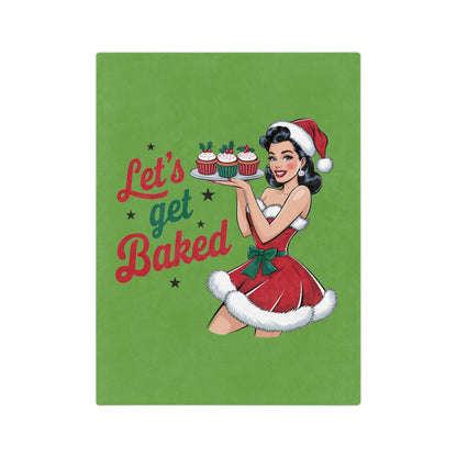 Let's Get Baked-Velveteen Microfiber Blanket (Lt Green)