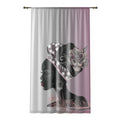 Queen Feather Elegant African Woman Window Curtain