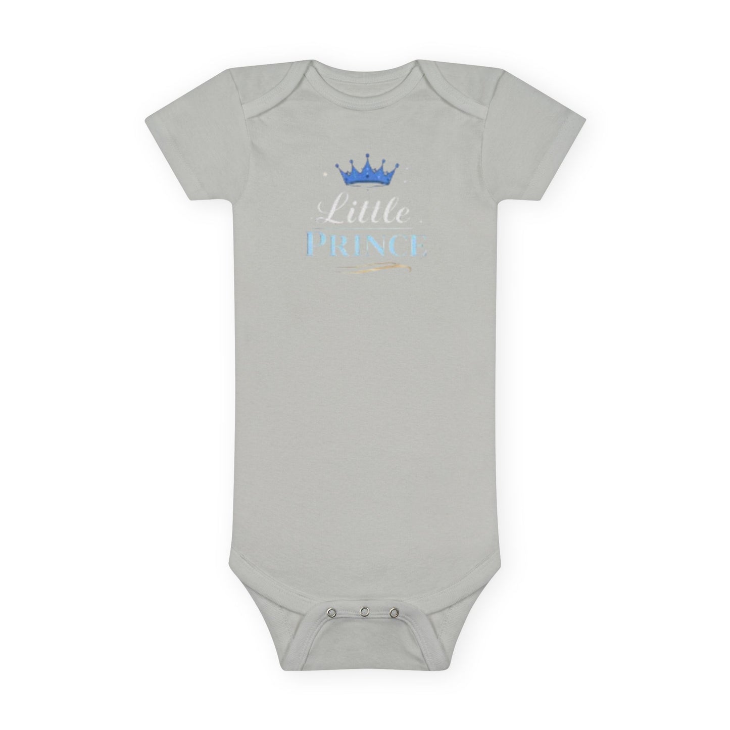 Little Prince Baby Onesie (Blue-Beige Letters) – Mother's Day Matching Tee