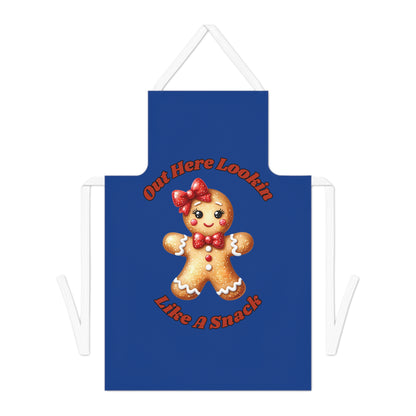 Lookin Like A Snack 2-Adult Apron (AOP) (Dk Blue)