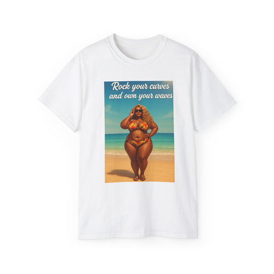 Embrace Your Curves And Rock Your Waves, Body Positivity T-Shirt