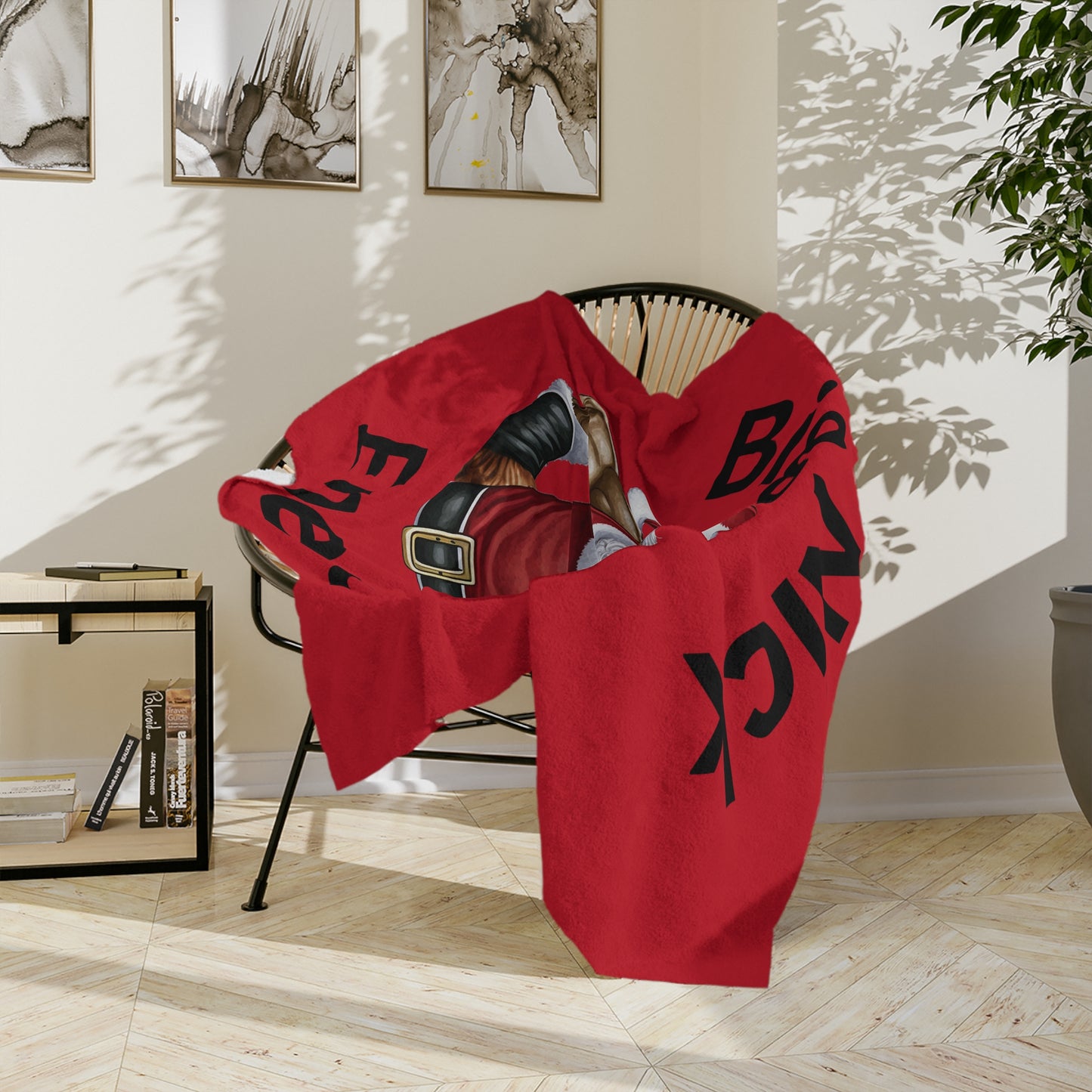 Big Nick Energy Velveteen Microfiber Blanket (Red)