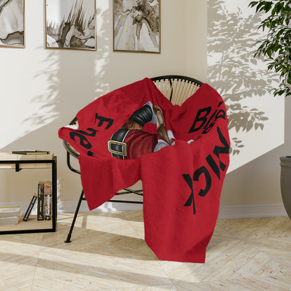 Big Nick Energy Velveteen Microfiber Blanket (Red)