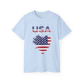 USA Flag Heart T‑Shirt — Patriotic Fourth of July Tee