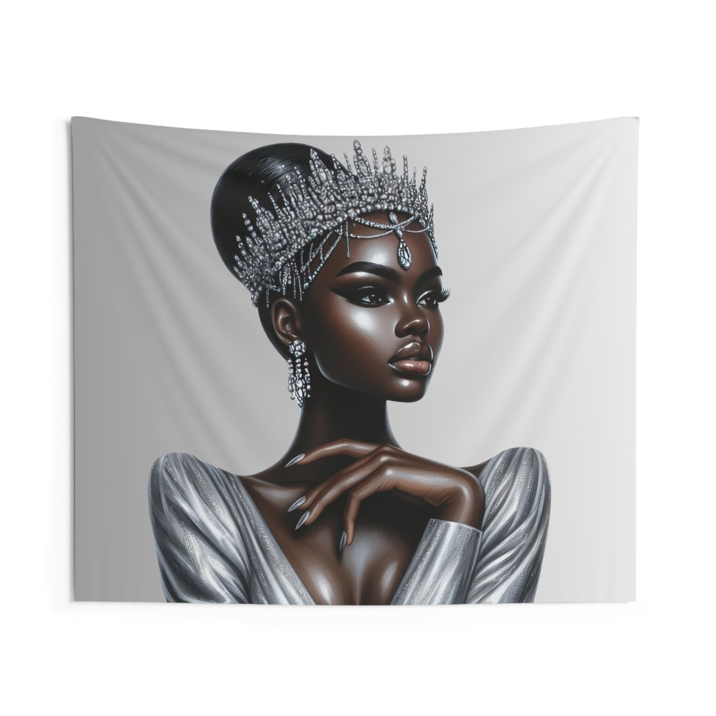 Queen Silver Wall Tapestry