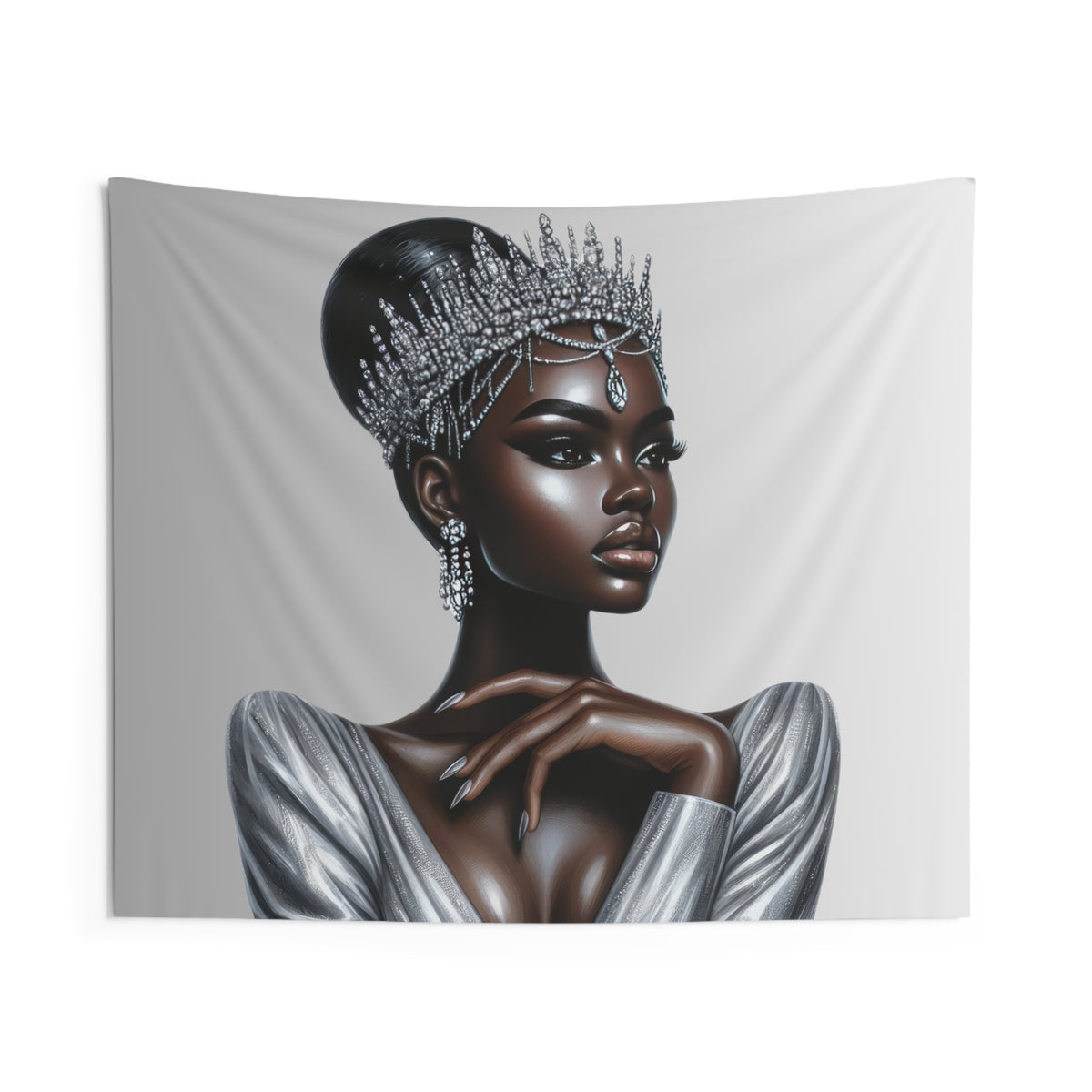 Queen Silver Wall Tapestry