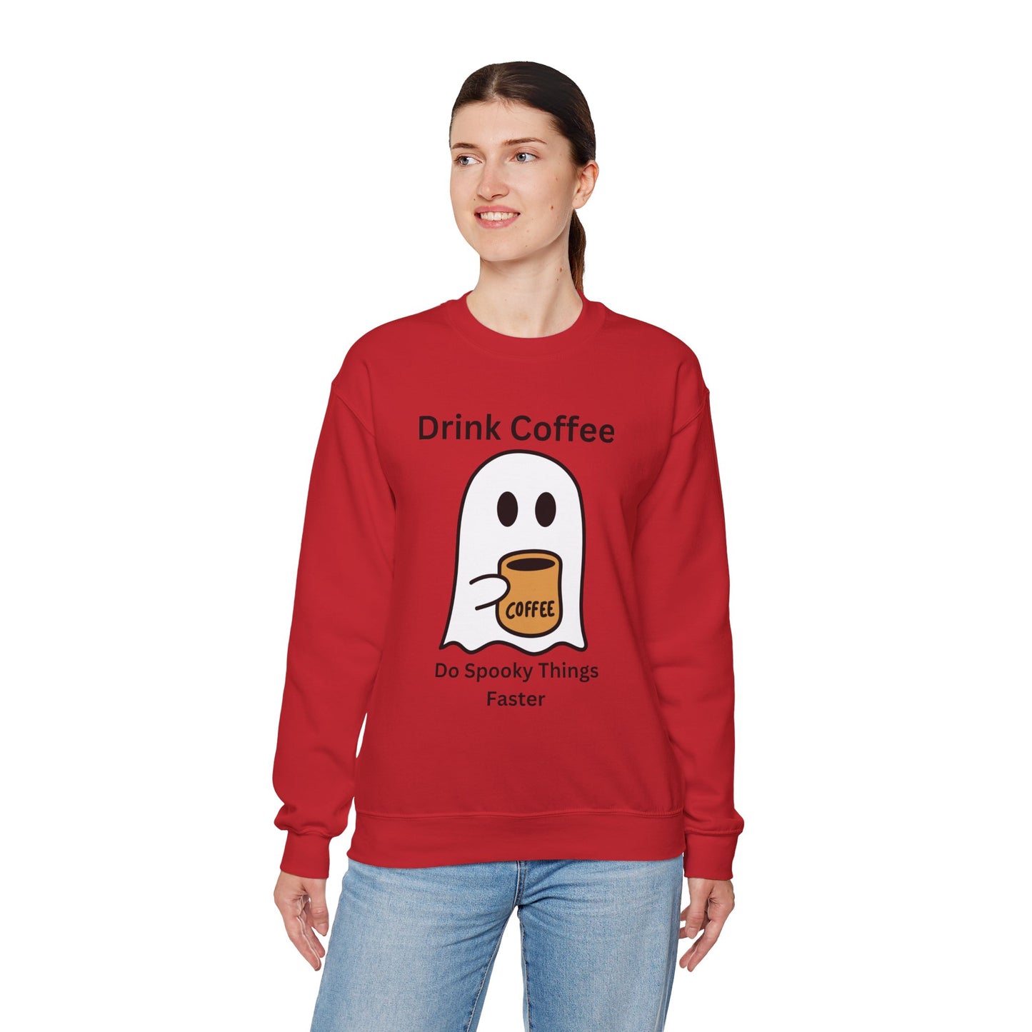 Boo Drink Coffee-Ghost-Sweatshirt
