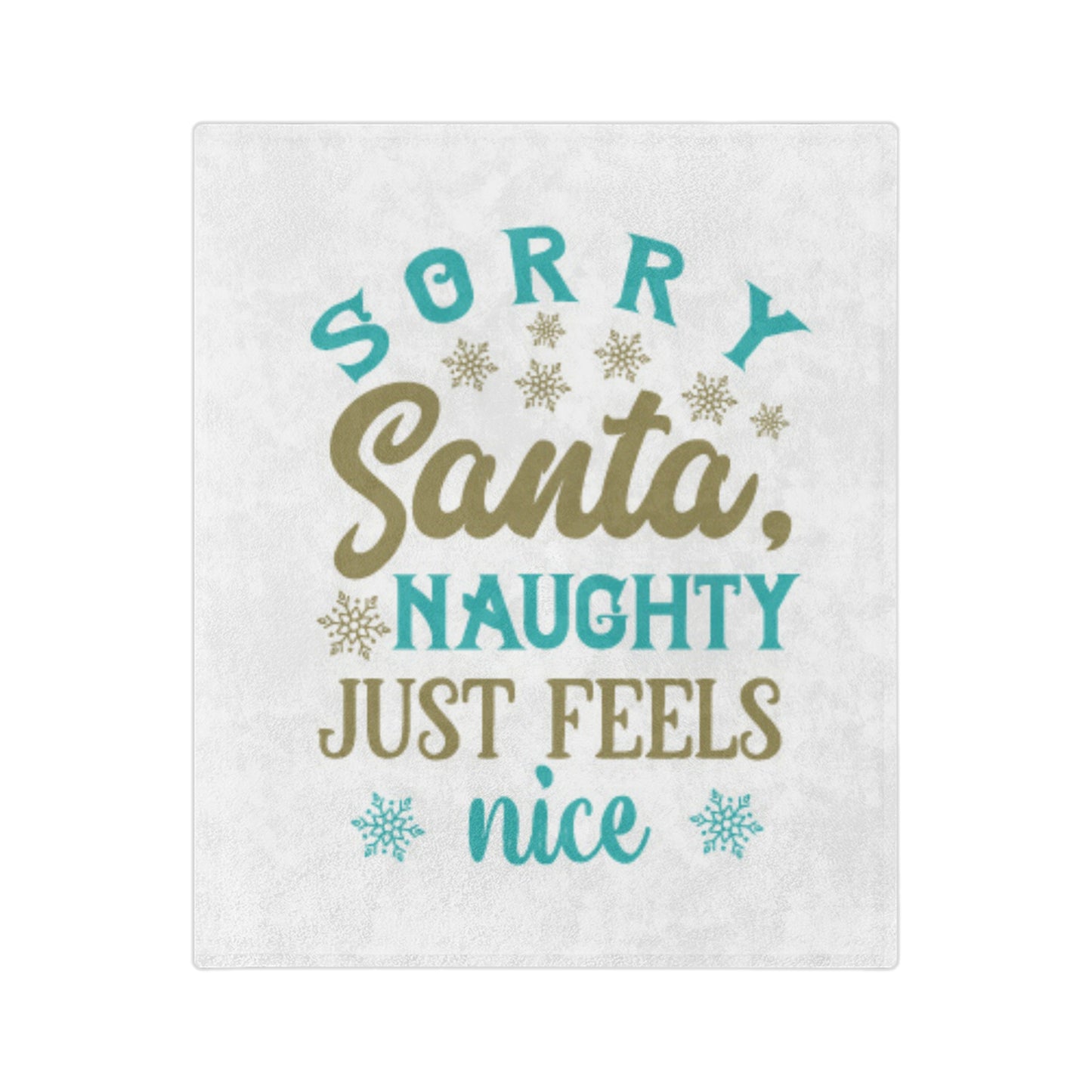 Naughty Feels Nice 1-Velveteen Microfiber Blanket (White)