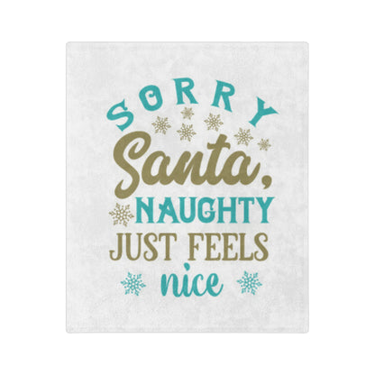 Naughty Feels Nice 1-Velveteen Microfiber Blanket (White)
