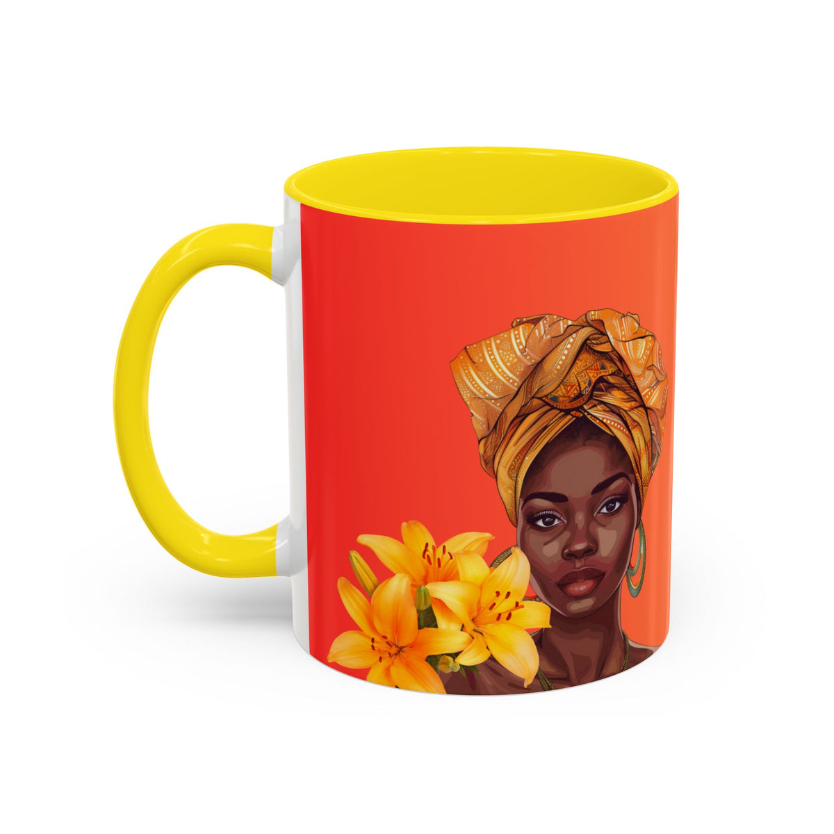 Queen Lily Coffee Mug - Colorful Floral Design