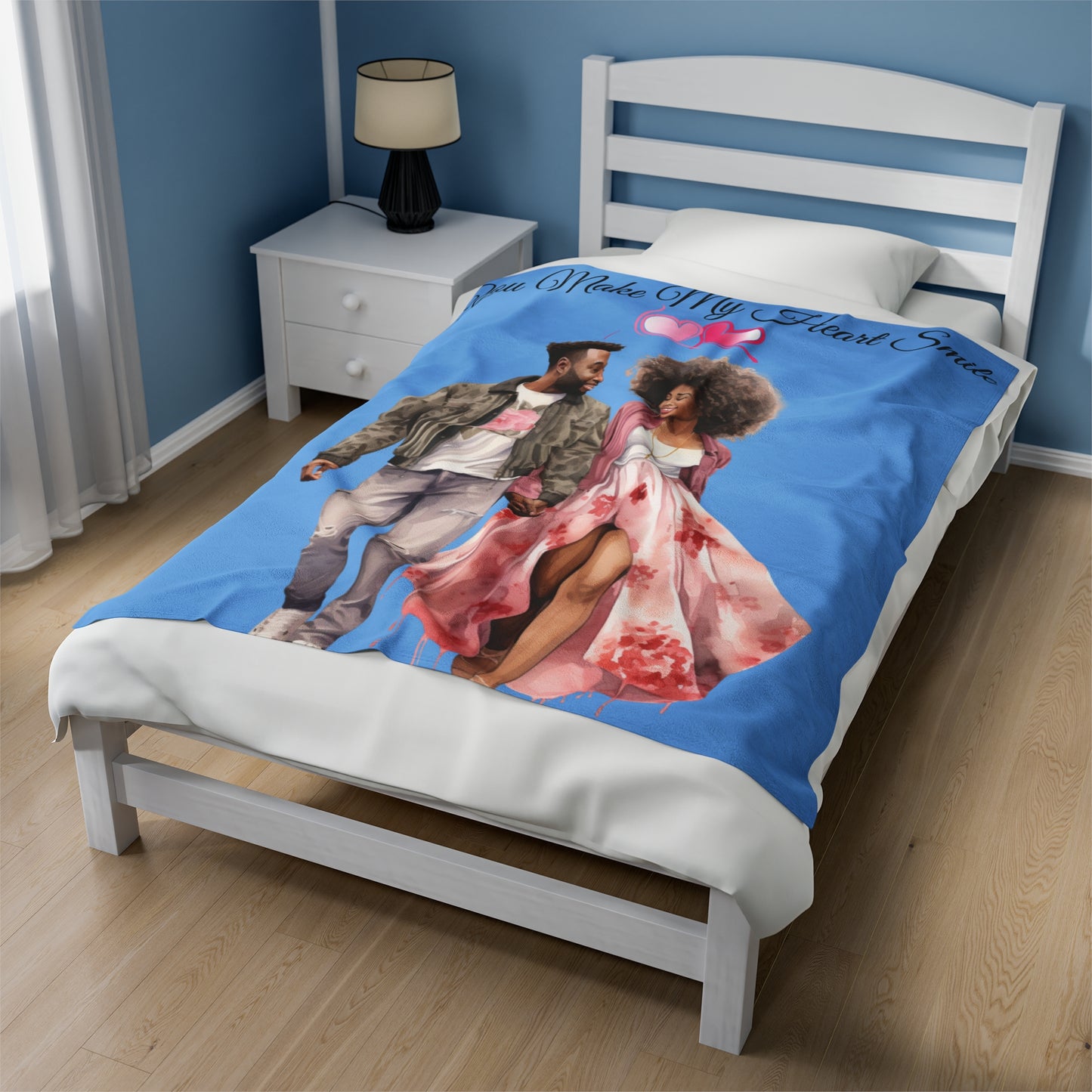 You Make My Heart Smile-Velveteen Plush Blanket