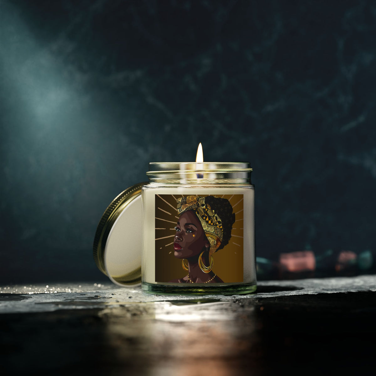 Star-Scented Candles, Coconut Apricot Wax (4oz, 9oz)