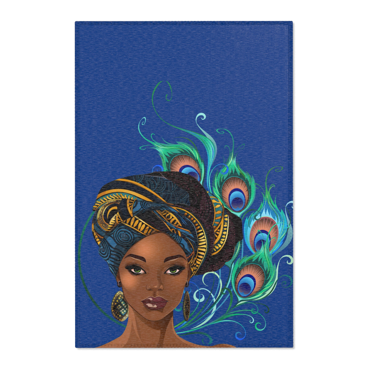 Elegant African Peacock Queen Area Rug