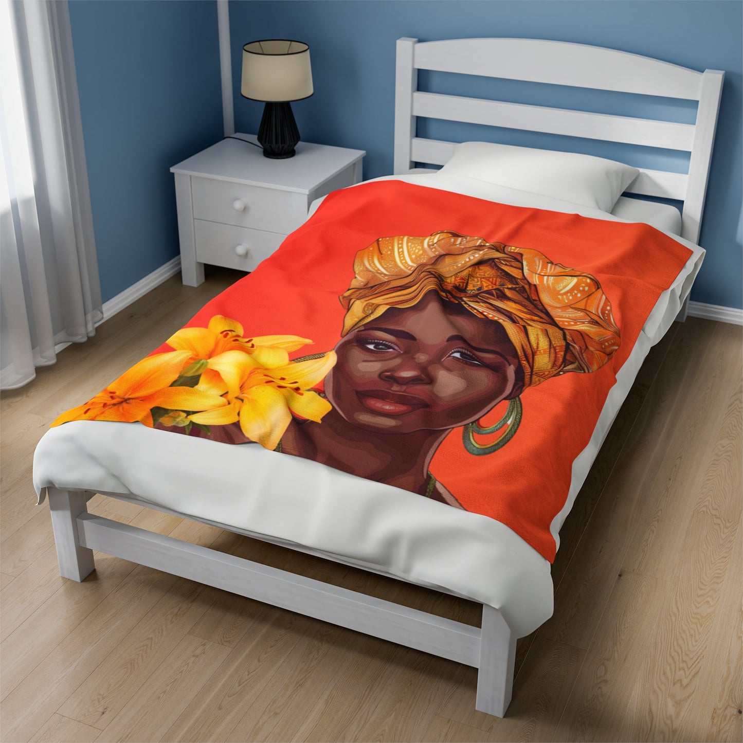 Yellow Flower-Velveteen Plush Blanket