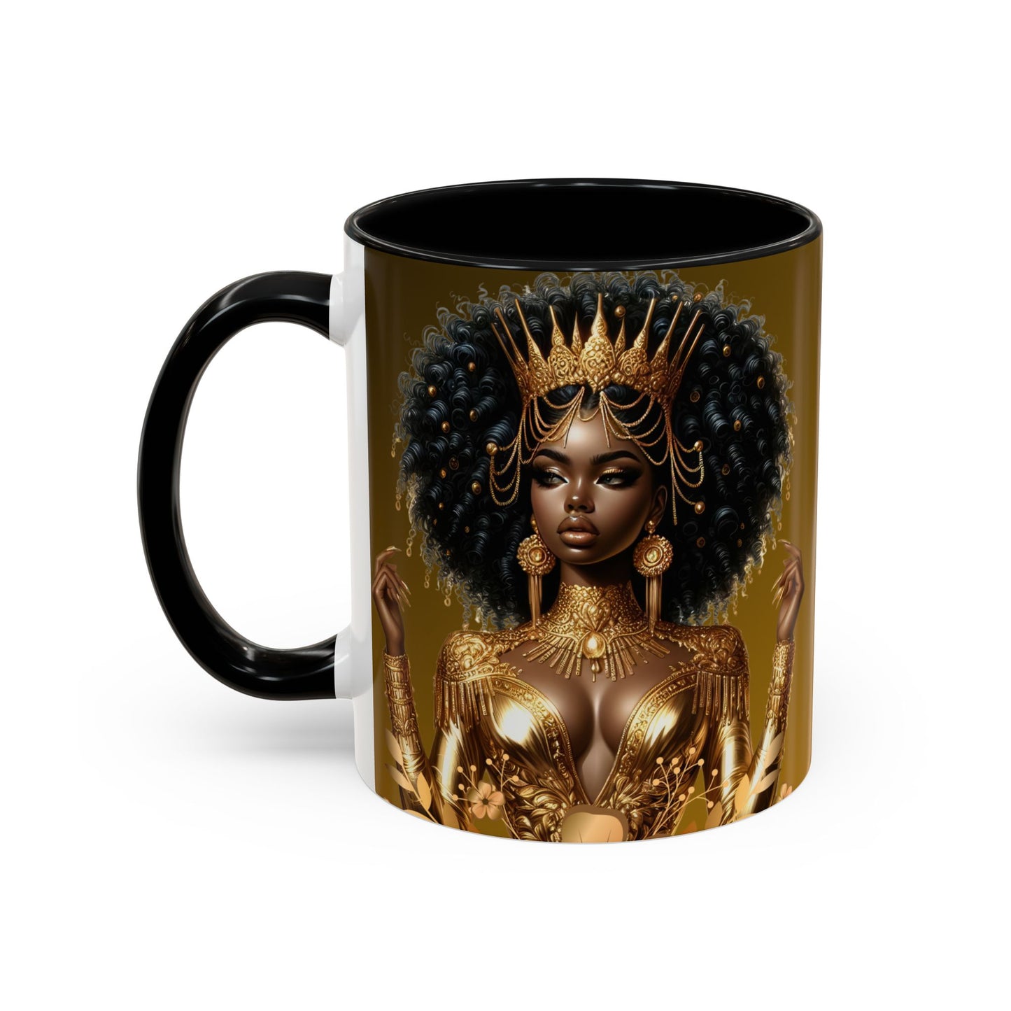 Golden Goddess Accent Coffee Mug - 11oz & 15oz