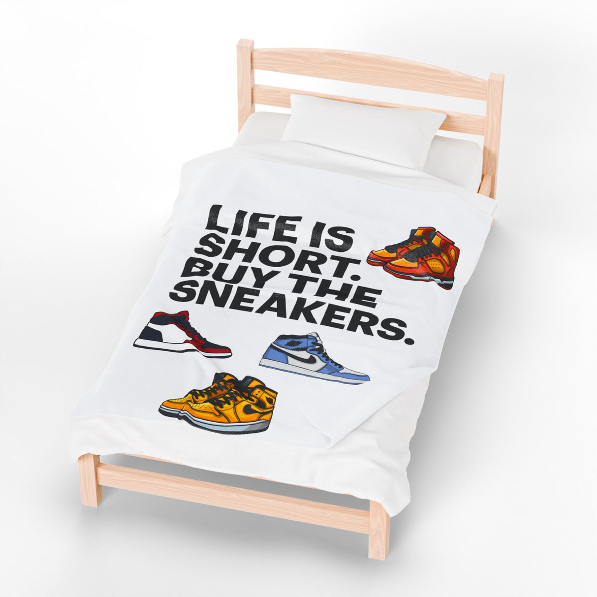 Sneaker Lover Velveteen Plush Blanket