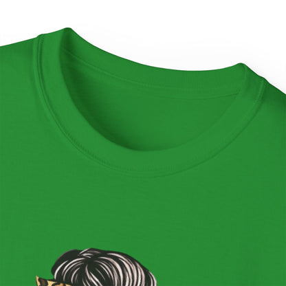 Mom Life Tee — Leopard Bun Graphic Cotton T‑Shirt