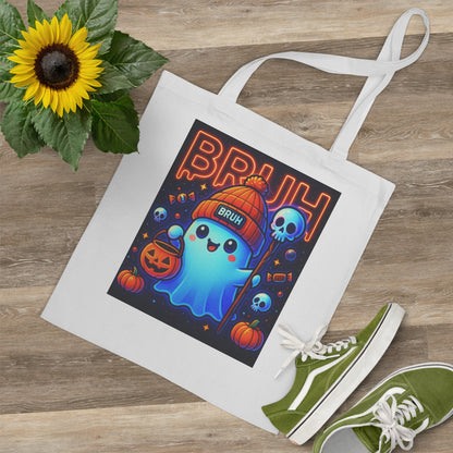 Cute Bruh Halloween Tote Bag, trick or treat bag