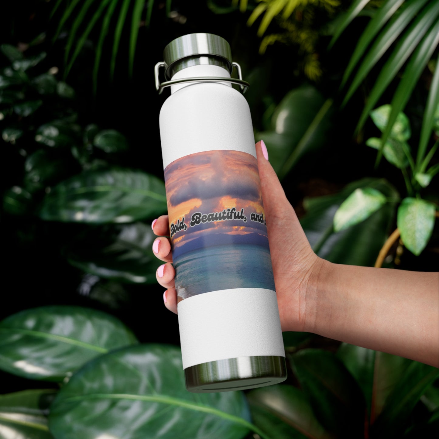Bold & Beautiful Insulated 22 oz Water Bottle