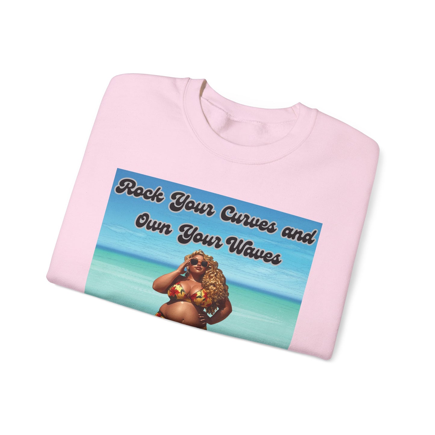 Rock Your Curves and Own Your Waves Crewneck Sweatshirt