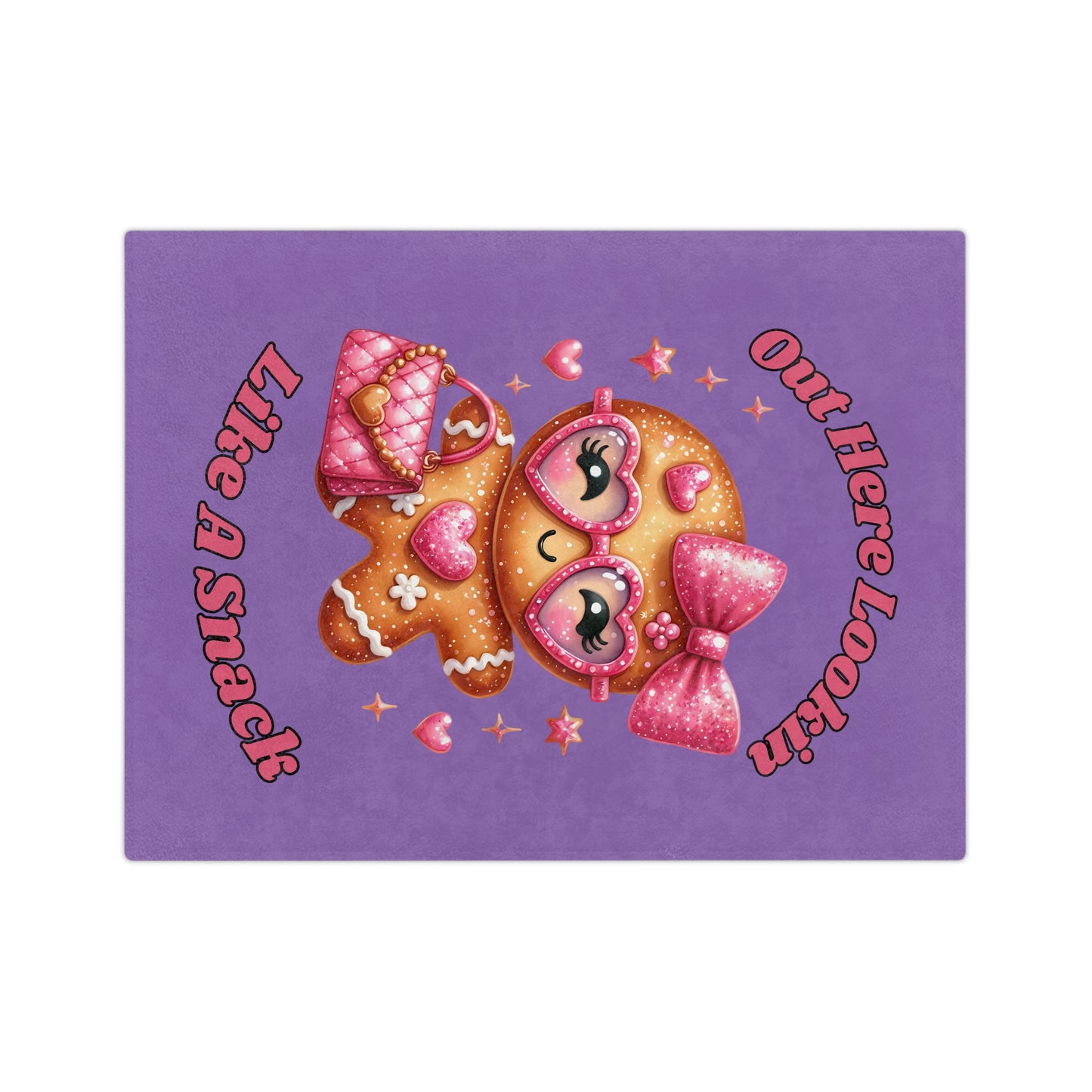 Lookin Like A Snack 1-Velveteen Microfiber Blanket (Lt Purple)