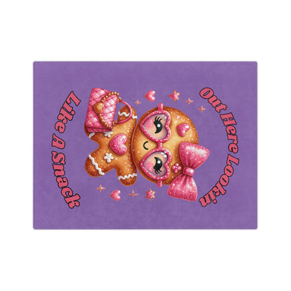 Lookin Like A Snack 1-Velveteen Microfiber Blanket (Lt Purple)