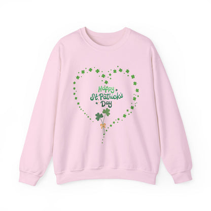 Happy St. Patrick's Day Shamrock Heart Sweatshirt