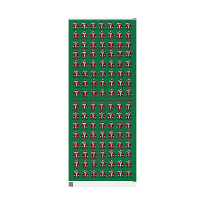 They Not Like Us (Green) Wrapping Paper, Christmas Gift Wrap, Santa Design for Gifts, Eco-Friendly, Holiday Decor, Stocking Stuffers