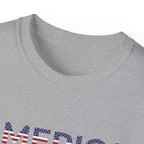 America Flag Heart T-Shirt — Patriotic 4th of July Tee