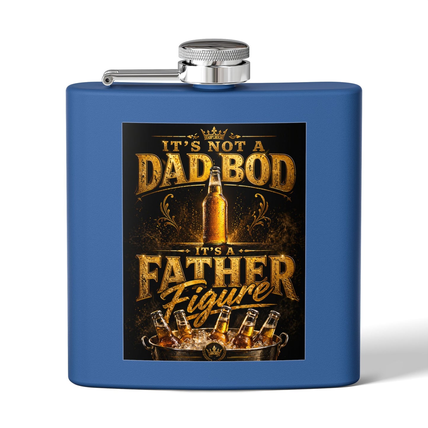 “It’s Not a Dad Bod, It’s a Father Figure” Novelty 6oz Hip Flask | Father's Day Gift