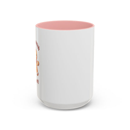 Hottie With A Body 2-Accent Coffee Mug (11, 15oz) (Red)